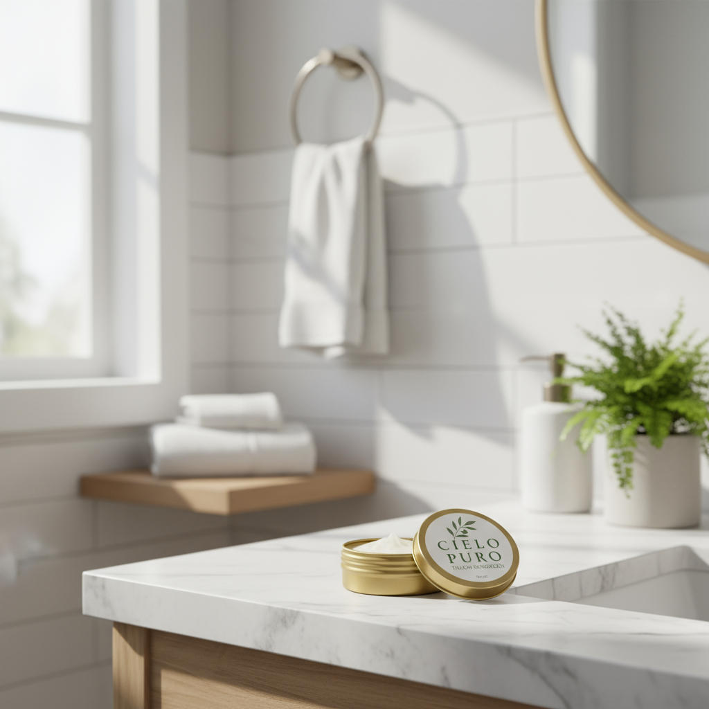 Cielo Puro Tallow Sunscreen - Bathroom Lifestyle