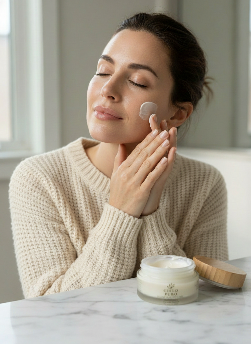 Close-up Facial Application - More Clothing